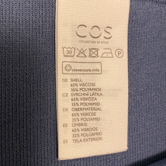 COS All - In - One Skirt Trousers Blue Size M - Picture 7 of 7